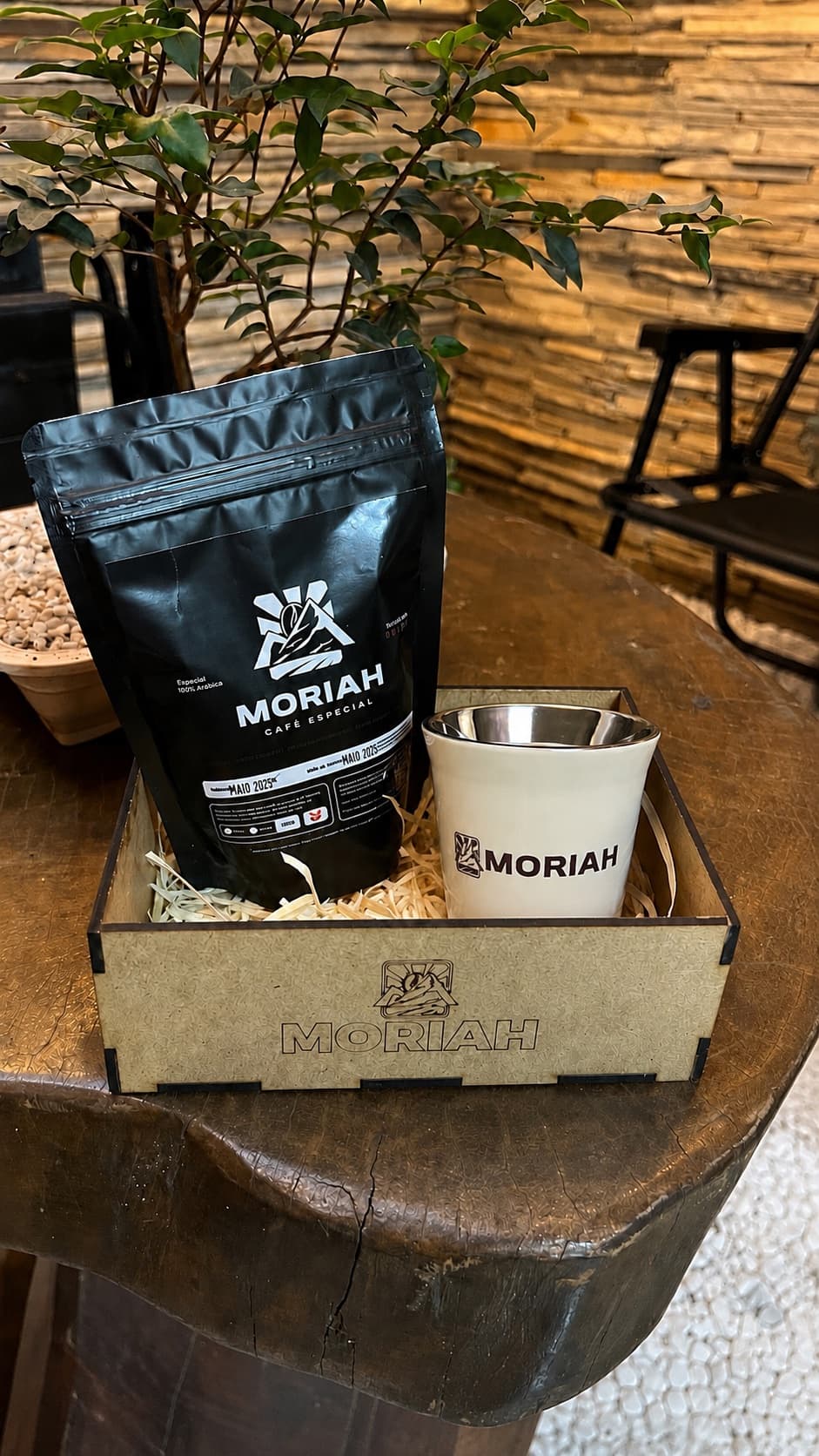Kit Presente 2 copos inox (café 250g)